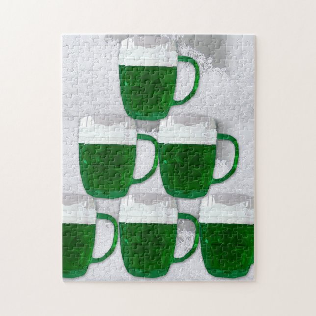 Puzzle vert irlandais de bière (Vertical)