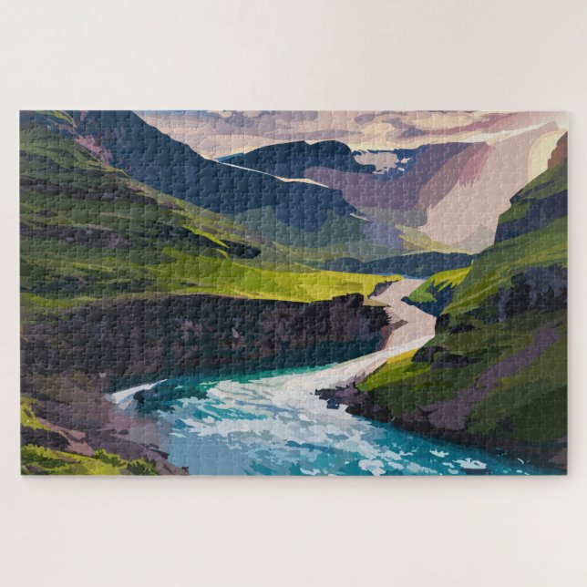 Puzzle Vert Luxuriant (Horizontal)