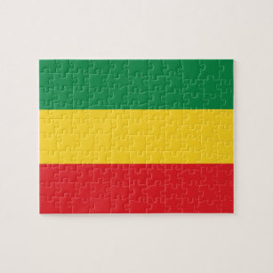 Puzzle Vert, or (jaune) et drapeau de couleurs rouges