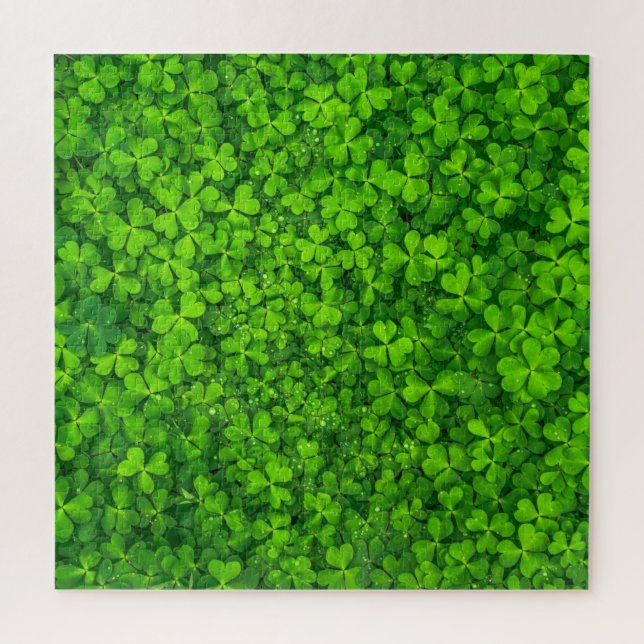 Puzzle vert shamrock, Saint Patrick's Day, (Vertical)