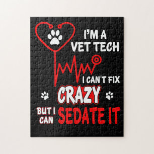 Puzzle Vet Tech Can_t Réparer Crazy T Shirt