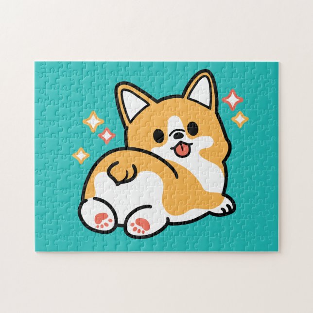 Puzzle Vibes Corgi Butt et Nap - Joli chien couché (Horizontal)