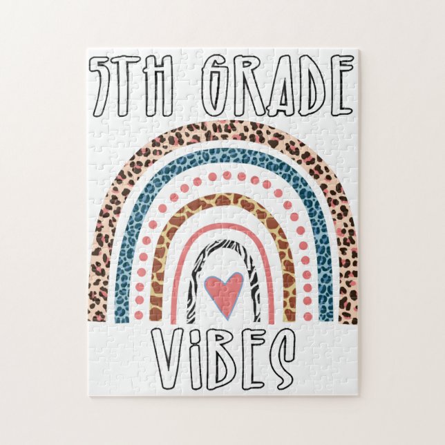 Puzzle Vibes de 5e année seulement Zebra Giraffe Cheetah  (Vertical)