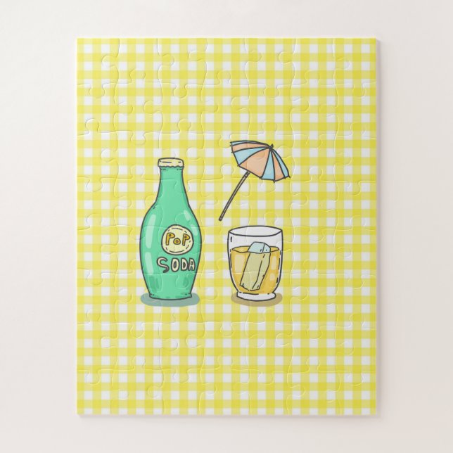Puzzle Vibes De Soda Pop Summer - Boisson De Cartoon Cute (Vertical)