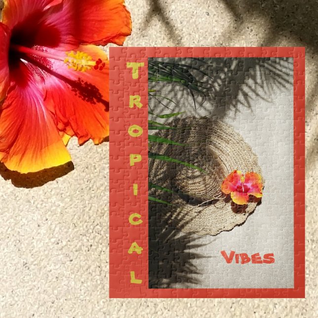 Puzzle Vibes tropicales de l'Hibiscus orange (Créateur téléchargé)