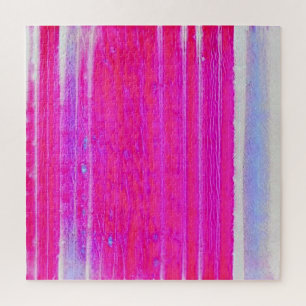 Puzzle Vibrant Abstrait rose et violet rayures Art