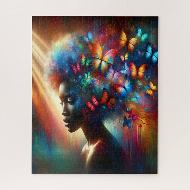 Puzzle Vibrant Butterfly Dreamscape (Vertical)