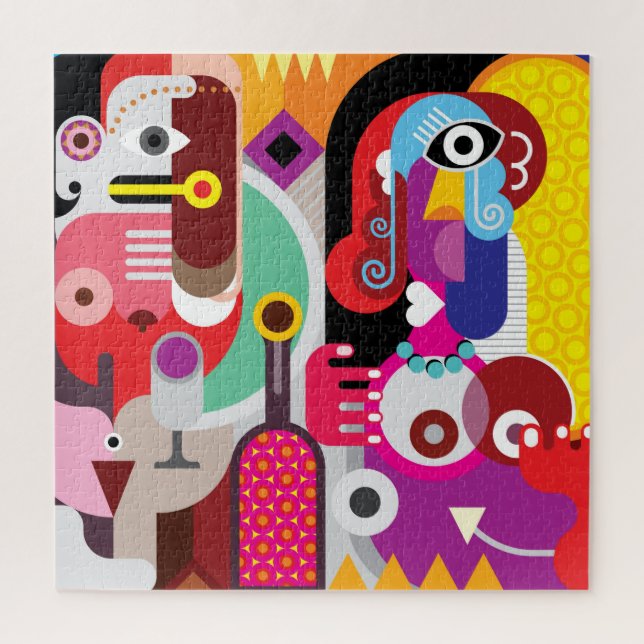 Puzzle Vibrant color abstract pattern (Vertical)
