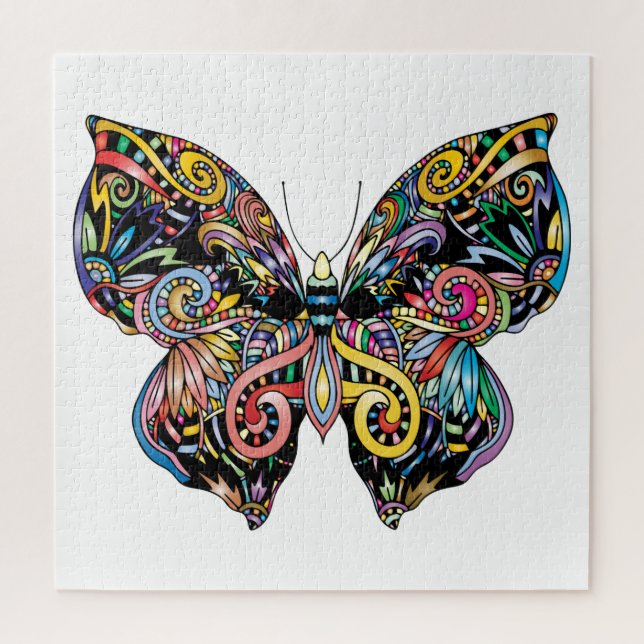 Puzzle Vibrant color butterfly drawing (Vertical)