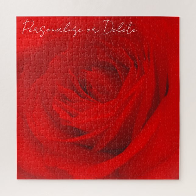 Puzzle Vibrant Rose Rouge Profond Romantique Chic Feminin (Vertical)