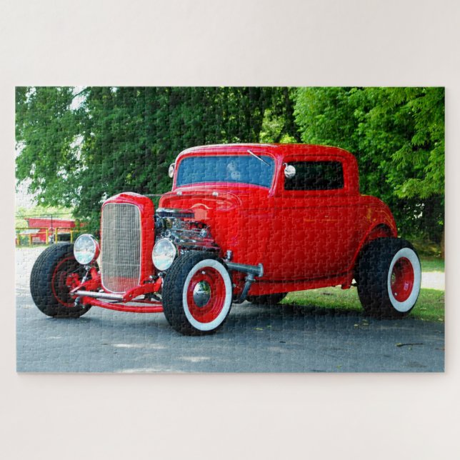 Puzzle Vibrant rouge Hot-Rod (Horizontal)