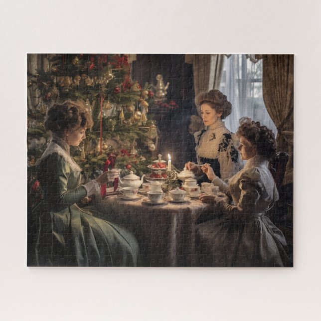 Puzzle Victorian Christmas Tea Party (Horizontal)