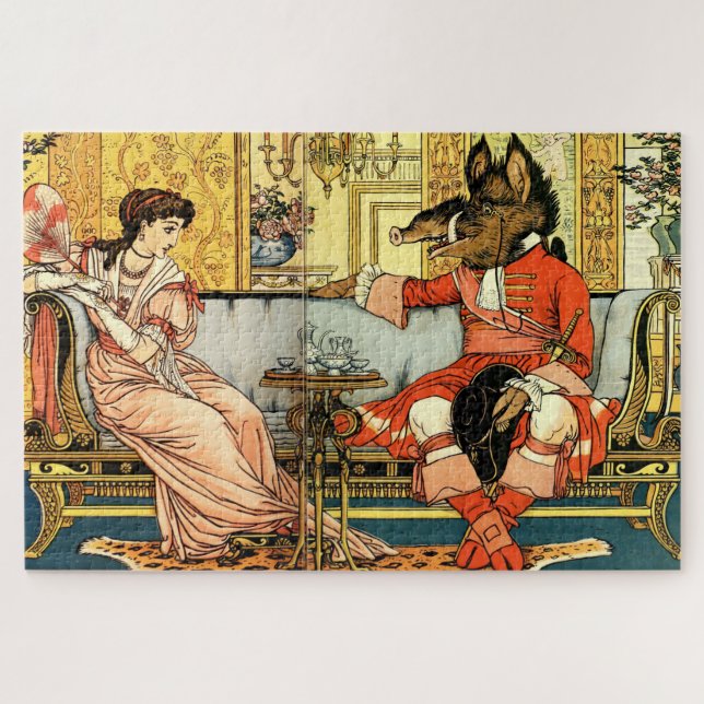 Puzzle Victorian Era Beauty and the Beast par Walter Cran (Horizontal)