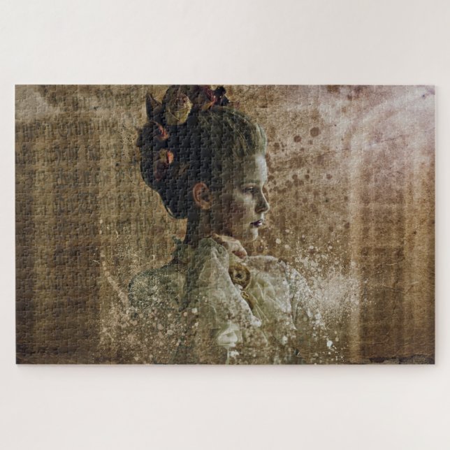 Puzzle Victorian Ghost Lady in Waiting (Horizontal)