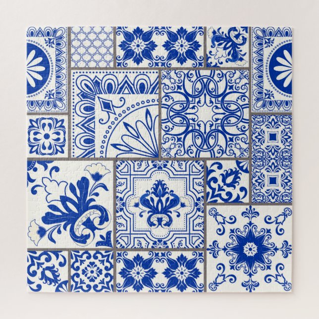 Puzzle Victorian Majolica : Patchwork Tile Motif. (Vertical)