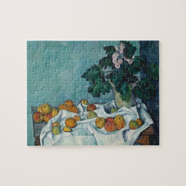 Puzzle Vie morte avec des pommes et un pot de primeurs : (Horizontal)
