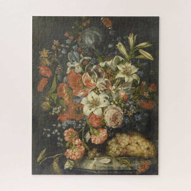 Puzzle Vie morte avec Fleurs et Fruit Ottmar Elliger (Vertical)