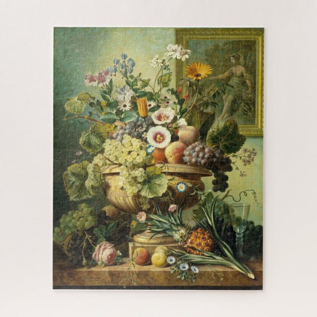 Puzzle Vie morte avec fleurs et fruits Jelles Eelkema (Vertical)