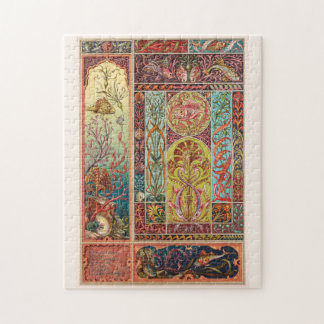 Puzzle Vie sous-marine, aquarium Art nouveau