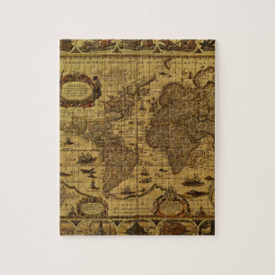Puzzle Vieille carte antique du monde