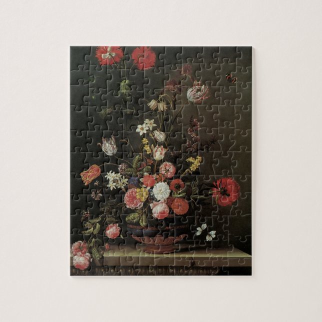 Puzzle Vieille Composition Florale Baroque de Fleurs dans (Vertical)