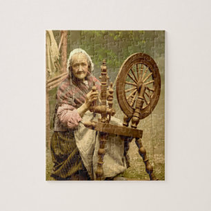 Puzzle Vieille fileuse de laine irlandaise