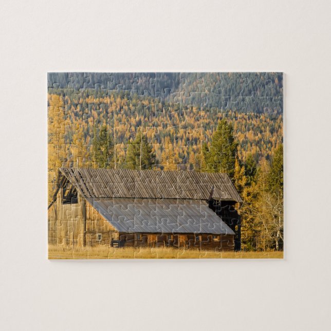 Puzzle Vieille grange en bois avec des tamaracks (Horizontal)