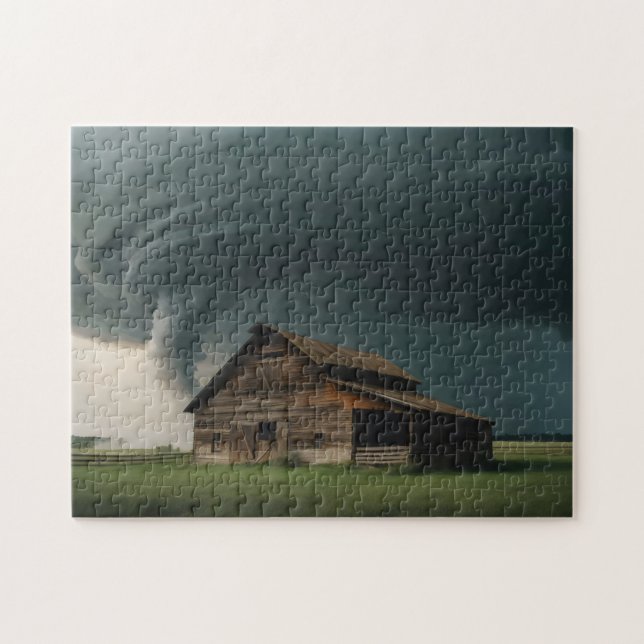 Puzzle vieille grange en tornade (Horizontal)