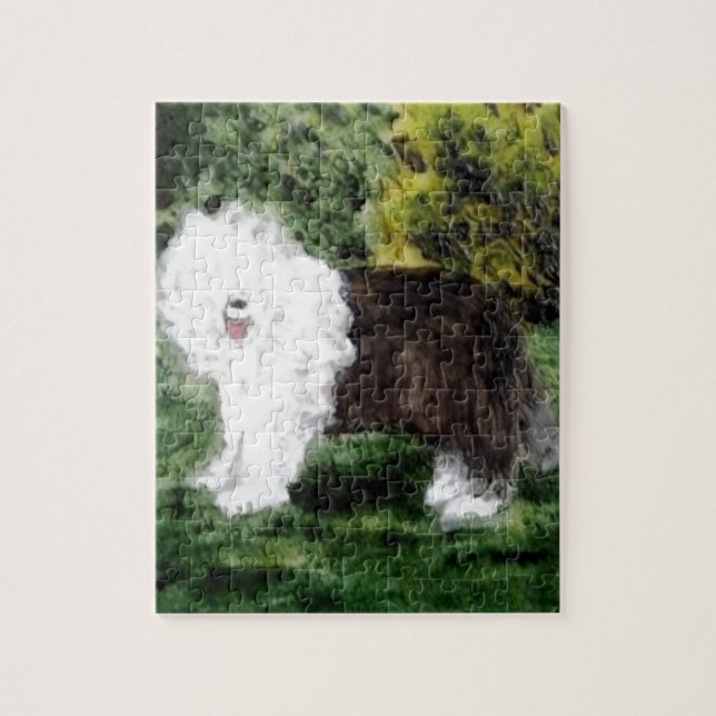 Puzzle Vieille peinture anglaise de chien de berger (Vertical)
