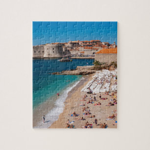 Puzzle Vieille ville de Dubrovnik et plage de Banje