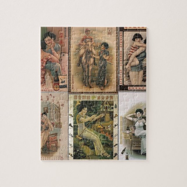 Puzzle Vieilles femmes d'affiche de Changhaï (Vertical)