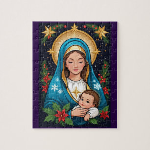 Puzzle Vierge catholique chrétienne Marie Noël