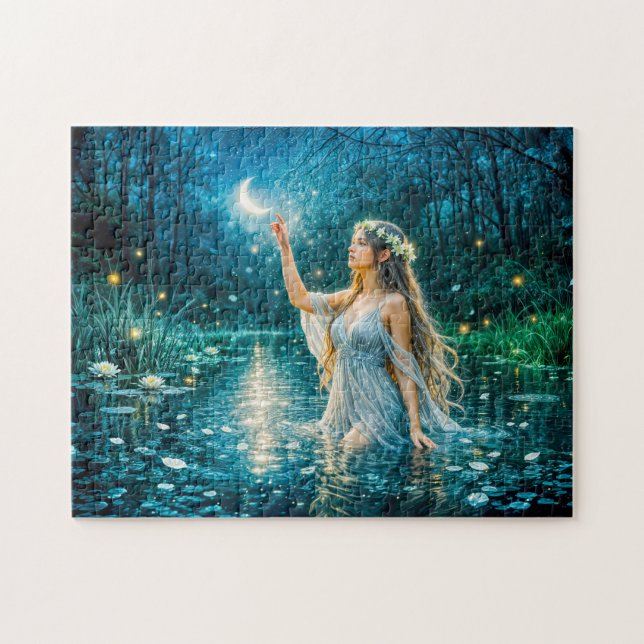 Puzzle Vierge du Zodiaque avec une Jeune Fille au Clair d (Horizontal)
