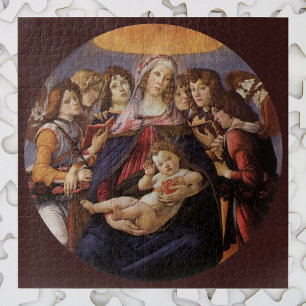 Puzzle Vierge et enfant aux anges par Sandro Botticelli