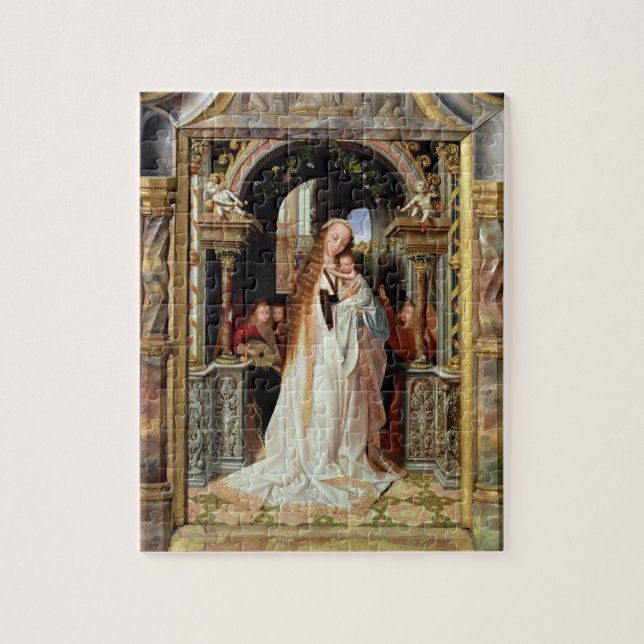 Puzzle Vierge et enfant avec trois anges, panneau central (Vertical)