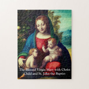 Puzzle Vierge Marie avec Christ Enfant & St. John Baptist