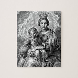 Puzzle Vierge Marie et bébé Jésus Christ