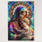 Vierge Marie et Bébé Jésus Vitrail