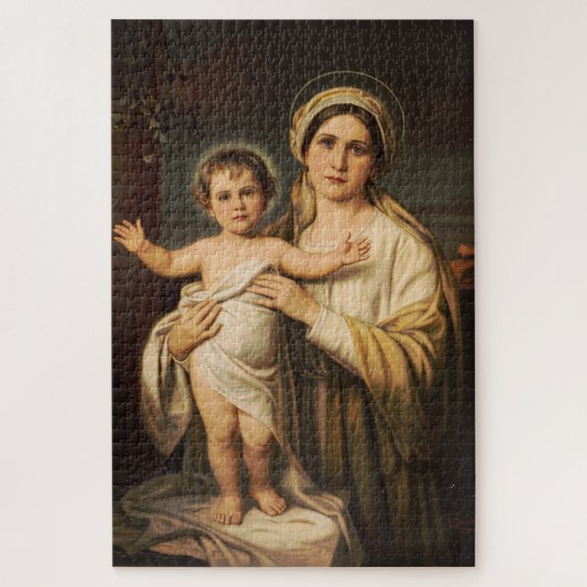 Puzzle Vierge Marie tenant l'enfant Jésus (Vertical)