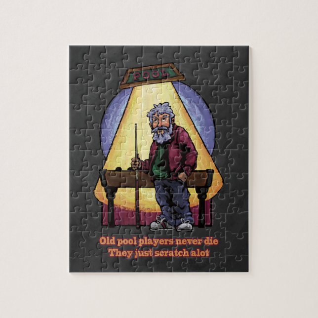 Puzzle Vieux joueurs de piscine (Vertical)