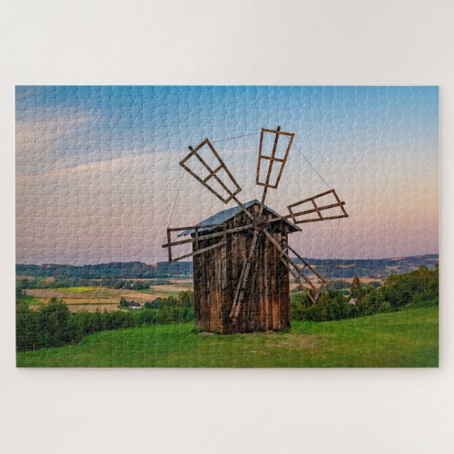 Puzzle Vieux Moulin à Vent Colline Moulin à Vent Rural Te (Horizontal)