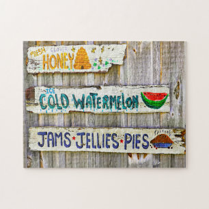 Puzzle Vieux panneaux Vintages américains.