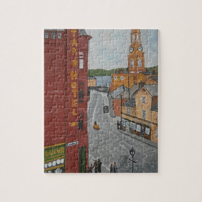 Puzzle Vieux port Glasgow avec l'horloge de ville (Vertical)
