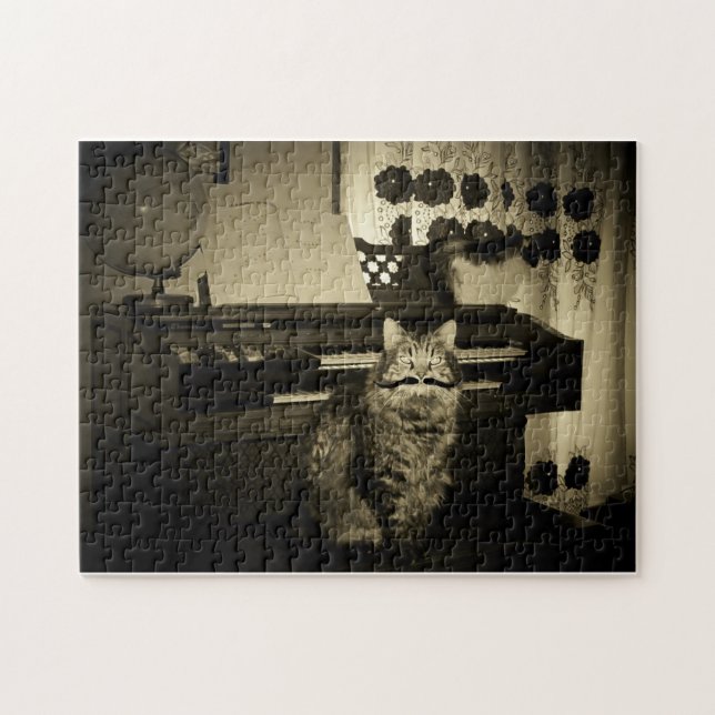 Puzzle Vieux type jouer hors chat (Horizontal)