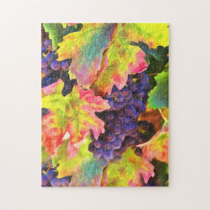 Puzzle Vignoble d'automne avec raisins