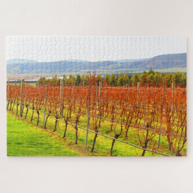 Puzzle vignoble rouge (Horizontal)