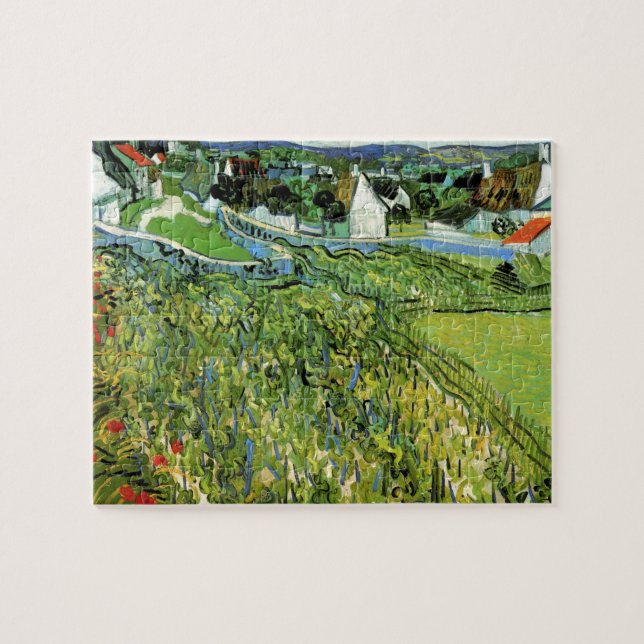 Puzzle Vignobles avec vue sur Auvers de Vincent van Gogh (Horizontal)