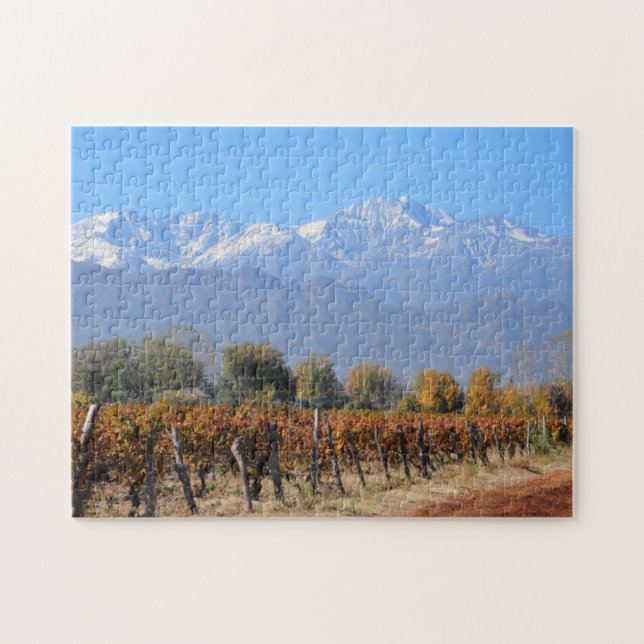 Puzzle Vignobles en automne de Mendoza, Argentine (Horizontal)