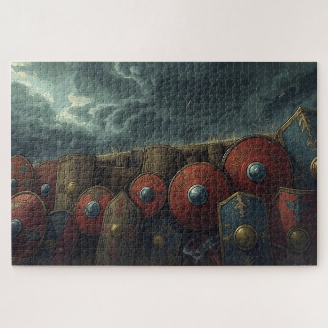 Puzzle Viking Bouclier Mur de Jigsaw (Horizontal)