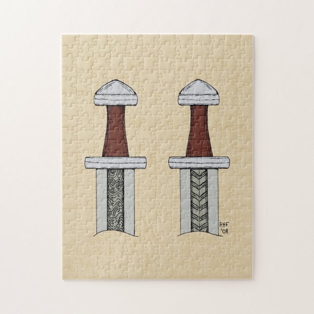 Puzzle Viking Sword Motif Welding (Vertical)